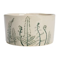 Hello Honey® 4" Cream Stoneware Botanicals Bowl Set