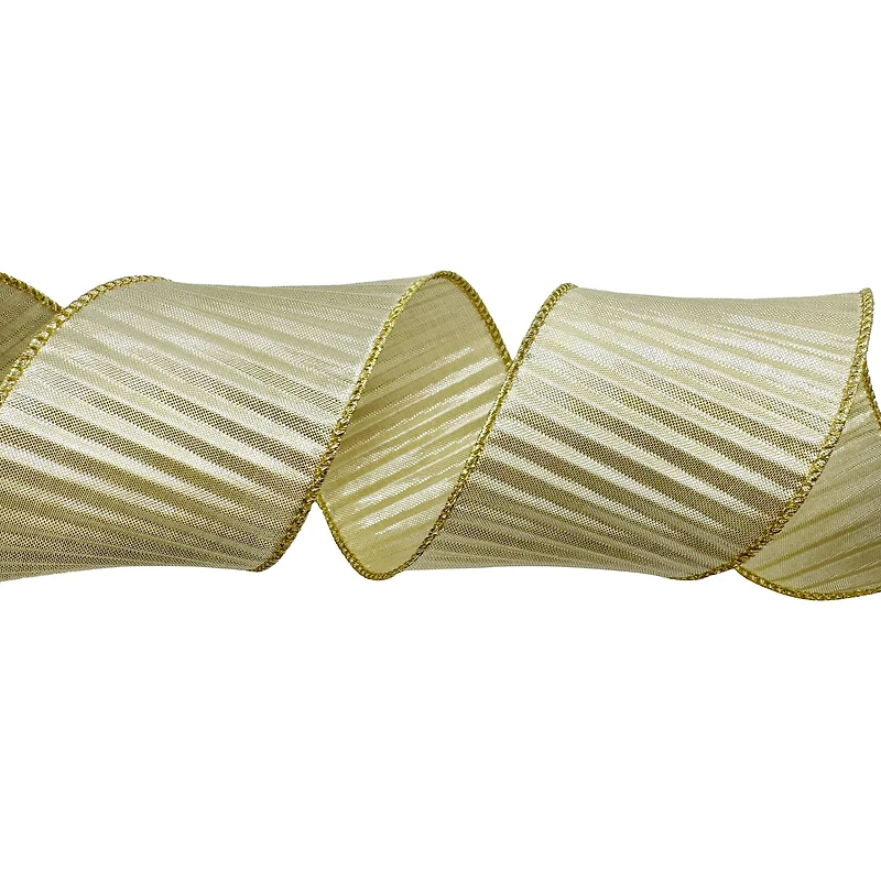 2.5" x 80ft. Gold Spiral Wired Ribbon by Celebrate It®