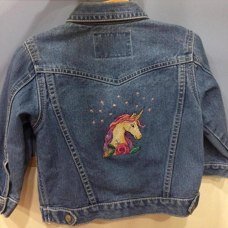 MP Studia Unicorn Cross Stitch On Clothes Kit