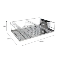 Kitchen Details Twisted Chrome 3-Piece Dish Rack