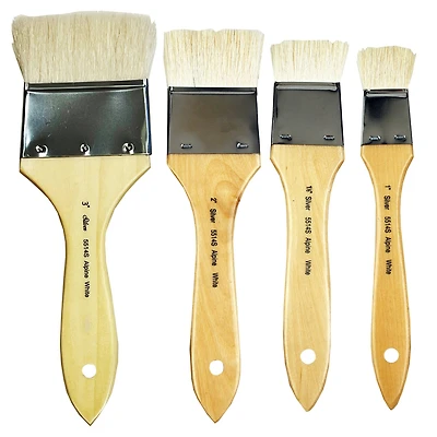 Silver Brush Limited Alpine White™ Wide Wash & Blend Background Brushes Set