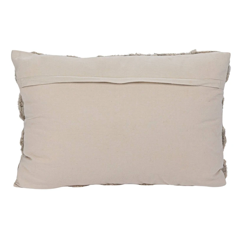 Hello Honey® 24" x 16" Quilted Sage Seashell Applique Cotton Lumbar Pillow