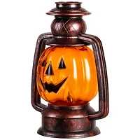 16.75" Orange Flickering Halloween Jack O' Lantern Pathway Markers, 3ct.