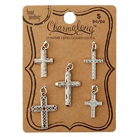 12 Packs: 5 ct. (60 total) Assorted Metal Cross Charms by Bead Landing™