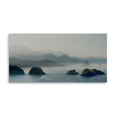 Misty Among The Rocks Canvas Giclee