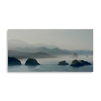 Misty Among The Rocks Canvas Giclee