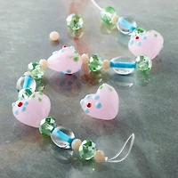 Pink Lampwork Glass Heart Bead Mix by Bead Landing™