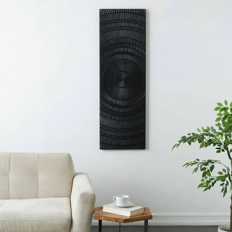 Black Radial Geometric Wall Décor