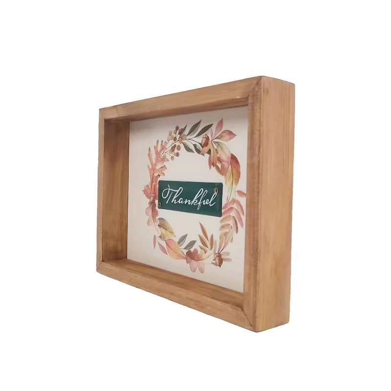 8" Thankful Leaf Wreath Tabletop Sign by Ashland®