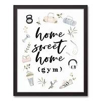 Home Sweet Home Gym 16" x 20" Black Framed Canvas