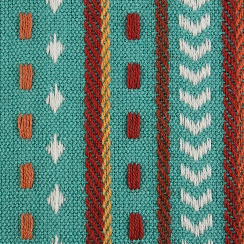 DII® Agate Blue Hacienda Stripe Fringed Cloth Dinner Napkins, 6ct.