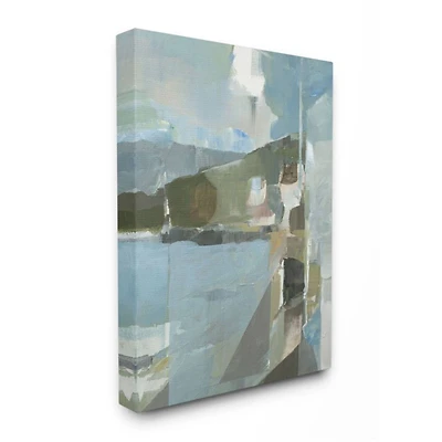 Stupell Industries Abstract Blue & Green Coastal Landscape Wall Accent