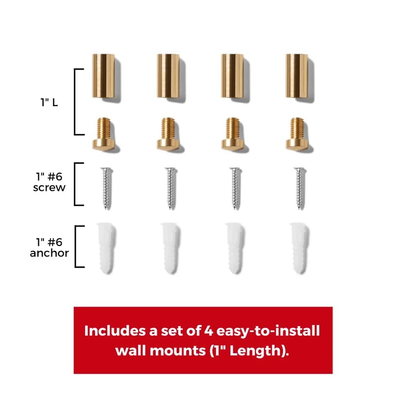 Cool Modern Frames 2 Pack Clear Acrylic Float Frame with Gold Hardware