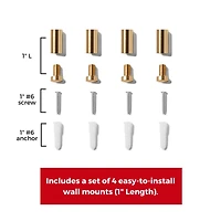 Cool Modern Frames 2 Pack Clear Acrylic Float Frame with Gold Hardware