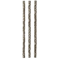 12 Pack:  Sterling Silver Plated Snake Design Tube Beads, 6mm by Bead Landing™