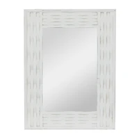 White MDF Contemporary Wall Mirror, 41" x 32" x 2"