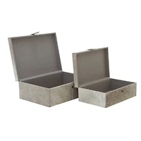 Gray Leather Glam Box Set, 14" & 17"