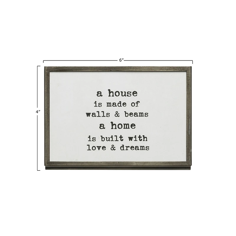 Hello Honey® 4" White with Black Inspirational Text Metal Table Frames, 6ct.