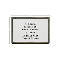 Hello Honey® 4" White with Black Inspirational Text Metal Table Frames, 6ct.