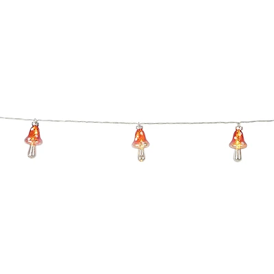 10ct. Warm White LED Glass Mushroom String Lights by Ashland®