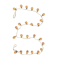 Hello Honey® 6ft. Apricot Embossed Mercury Glass Ball Ornament Garland on Jute String