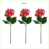 30" Pink Hydrangea Flower Stems, 3ct.