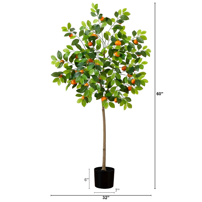 5ft. Potted Artificial Tangerine Tree