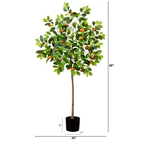 5ft. Potted Artificial Tangerine Tree