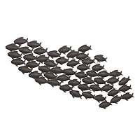 Dark Brown Metal Coastal Fish Wall Décor