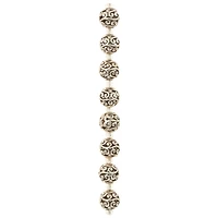 12 Pack:  Silver-Plated Round Filigree Beads, 10mm by Bead Landing™