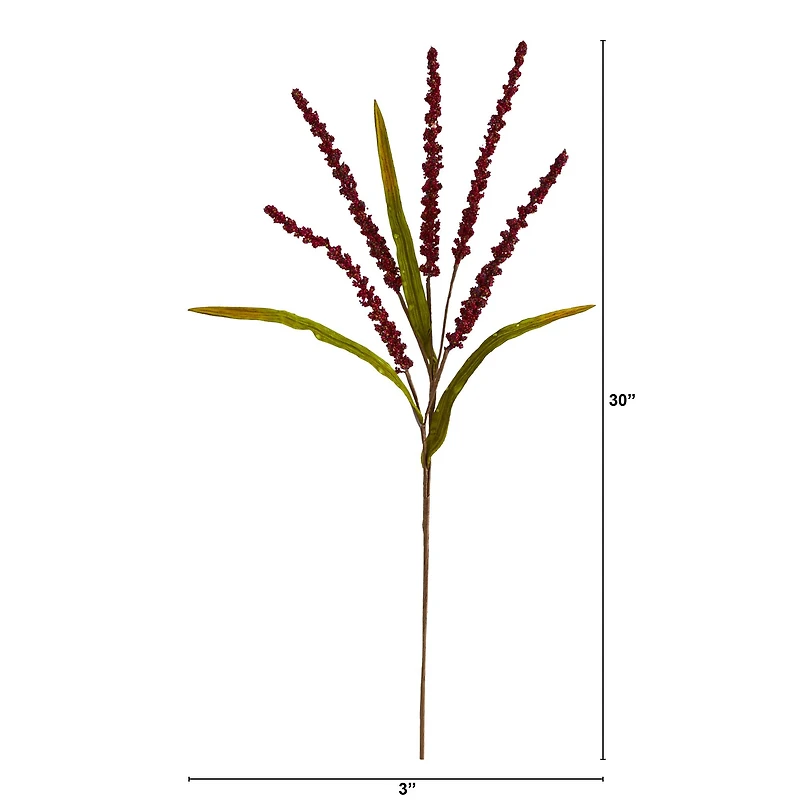 30" Burgundy Wheat Harvest Spray, 12ct.