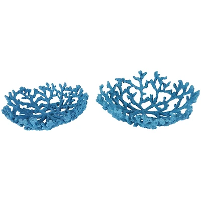 Coastal Coral Textured Decorative Bowl Set