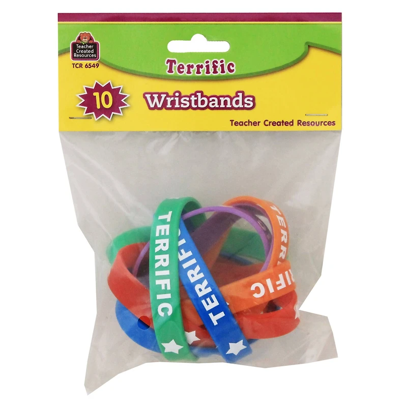 Teacher Created Resources Terrific Wristbands, 6 Packs of 10