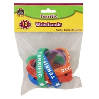 Teacher Created Resources Terrific Wristbands, 6 Packs of 10