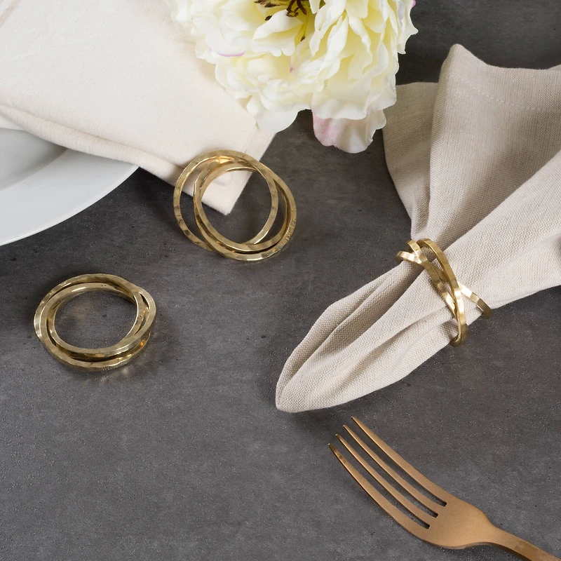 DII® Gold Intertwined Napkin Rings, 6ct.