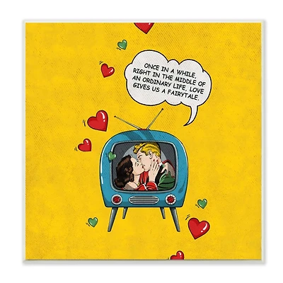 Stupell Industries Fairytale Love Vintage Comic Book Wall Plaque