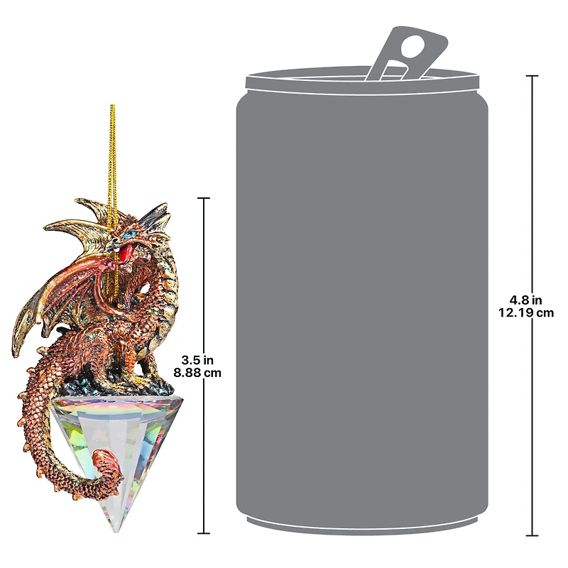 Design Toscano Diamond Dragon 2019 Gothic Holiday Ornament