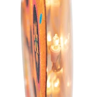 15" Lighted Sugar Skull Pumpkin Halloween Window Silhouette