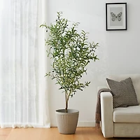 Glitzhome® 6ft. Potted Faux Olive Tree