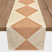 Terracotta Lines & Triangles Indoor/Outdoor Table Runner