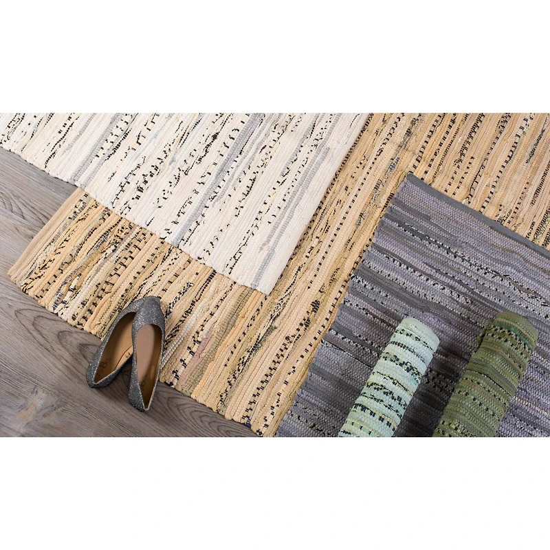 DII® Multi Taupe Rag Rug, 20" x 31.5"