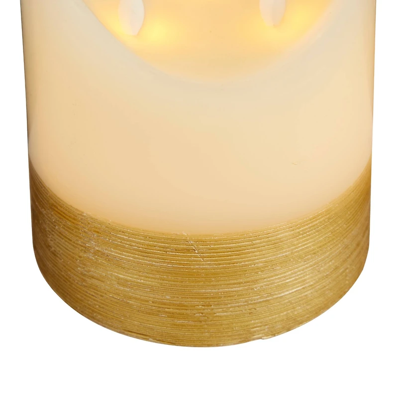 Cream & Gold Traditional Flameless Candle
