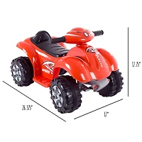 Toy Time Red Battery Powered Ride-On ATV Dinosaur Quad