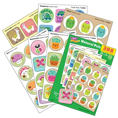 TREND Enterprises® Natural Pals Scratch 'n Sniff Stinky Stickers® Variety Pack, Pack of 288