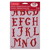 2" Summer Camp Alphabet Stencils by Craft Smart®