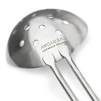 Martha Stewart Everyday Taupe Stainless Steel Slotted Spoon Kitchen Utensil