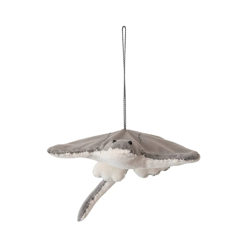 Hello Honey® 8.5" Gray & Cream Stingray Velvet Ornament