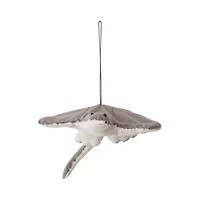 Hello Honey® 8.5" Gray & Cream Stingray Velvet Ornament
