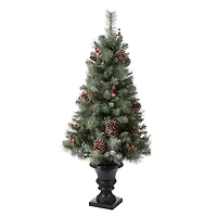 4ft. Pre-Lit Artificial Christmas Tree Set, Warm White LED Lights