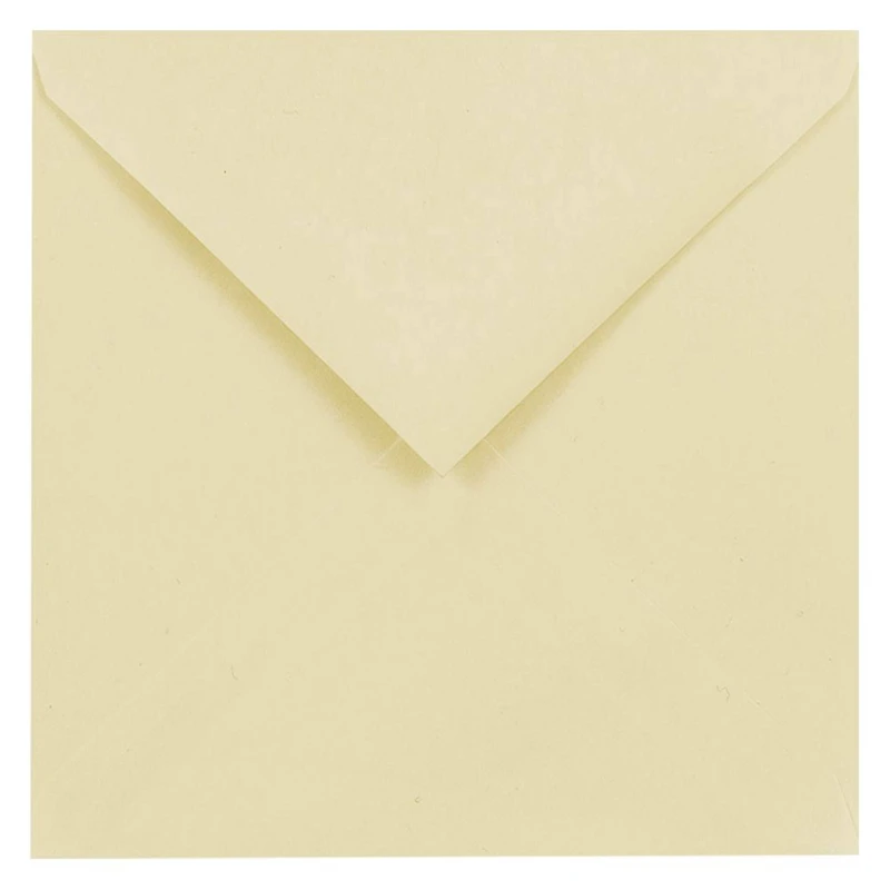 JAM Paper 7.5" x 7.5" Ivory Square Invitation Envelopes with Euro Flap, 25ct.
